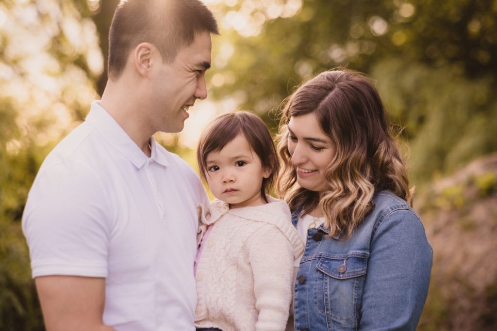 Deer Lake family photo in spring