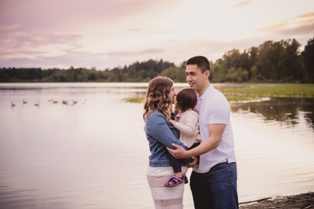 Deer Lake family photo session Burnaby Family photographer in spring