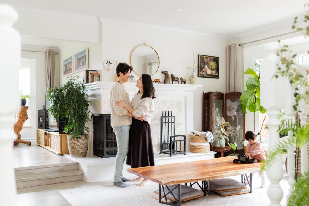 In-home family photo session Vancouver